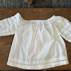 Crown & Ivy off sholder puff sleeve top